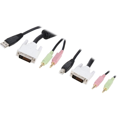 UPC: 0065030836623 | StarTech.com 15 ft. 4-in-1 USB DVI KVM Switch Cable with Audio DVID4N1USB15