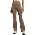 thumbnail image 2 of ValueVibe Flared Yoga Pants for Women Bootcut Yoga Leggings High Waisted Tummy Control Stretch Workout Leggings, Light Cocoa 2XL, 2 of 6