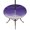 Purple, variant on Round Outdoor Tablecloth with Umbrella Hole and Zipper, Orange Ocean Waves Tablecloth with Elastic Waterproof, Coastal Country Abstract Ombre Stripes Patio Table Covers for 45" - 54" Pool Tables