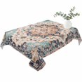 thumbnail image 2 of Boho Table Cloth Waterproof Tablecloths, Orange Blue Ethnic Tribe Abstract Art Tablecloth Dining Table Cover for Kitchen Party Tabletop Outdoor, Rectangle Tablecloth 60x102 Inch, 2 of 9