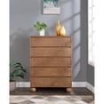 thumbnail image 2 of Meridian Furniture Kent Walnut Solid Ash Wood Chest, 2 of 10