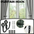 thumbnail image 2 of Mouliraty Metal Curtain Holdbacks, Metal, 2 Pcs, Wall Mounted Drapery Tiebacks with Screws, Decorative Window Treatment Holdbacks for Bedroom, Livingroom, Office, 2 of 8