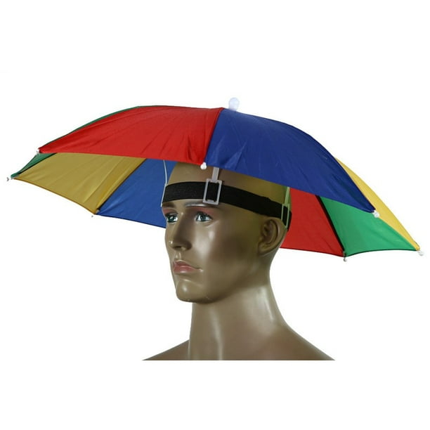1pc Foldable Umbrella Hat Fishing Hiking Camping Beach Headwear