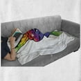 thumbnail image 6 of Groovy Soft Flannel Fleece Throw Blanket, Hand Peace Love Sign in Rainbow Colors Internationally Recognized Universal Print, Cozy Plush for Indoor and Outdoor Use, 50" x 70", Multicolor, by Ambesonne, 6 of 6