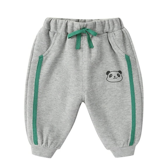 PINQI Baby Quick Drying Trouser Children Toddler Kids Boys Girls Cute Cartoon Animals Print Patchwork Pants Trousers for 6M to 4 Years