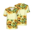 thumbnail image 3 of Daiia Sunflowers On A Yellow Background Mens Baseball Jersey Button Down Shirts Short Sleeve Sports Uniforms-Medium, 3 of 9