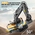 thumbnail image 5 of ADTHLIER RC Excavator,Dump Truck & Bulldozer Toy Set for Boys 6-11+.11-Ch Excavator with Metal Shovel,9-Ch Vehicles,2.4Ghz with Lights & Sounds,Ideal Gift for Kids, 5 of 9