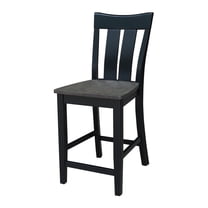 International Concepts 24" Ava Solid Wood Counter Height Bar Stool