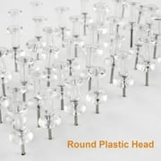 500Pcs Clear Push Pins, Thumb Tack for Wall, Clear Poster Pins for Wall Hangings, Cork Board