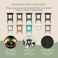 thumbnail image 6 of SSyao HDPE Outdoor Folding Dining Table, 24.5 Inch Round Portable Patio Table, All-Weather Bistro Table for Garden, Balcony, Deck, Porch, or Backyard, Black, 6 of 9