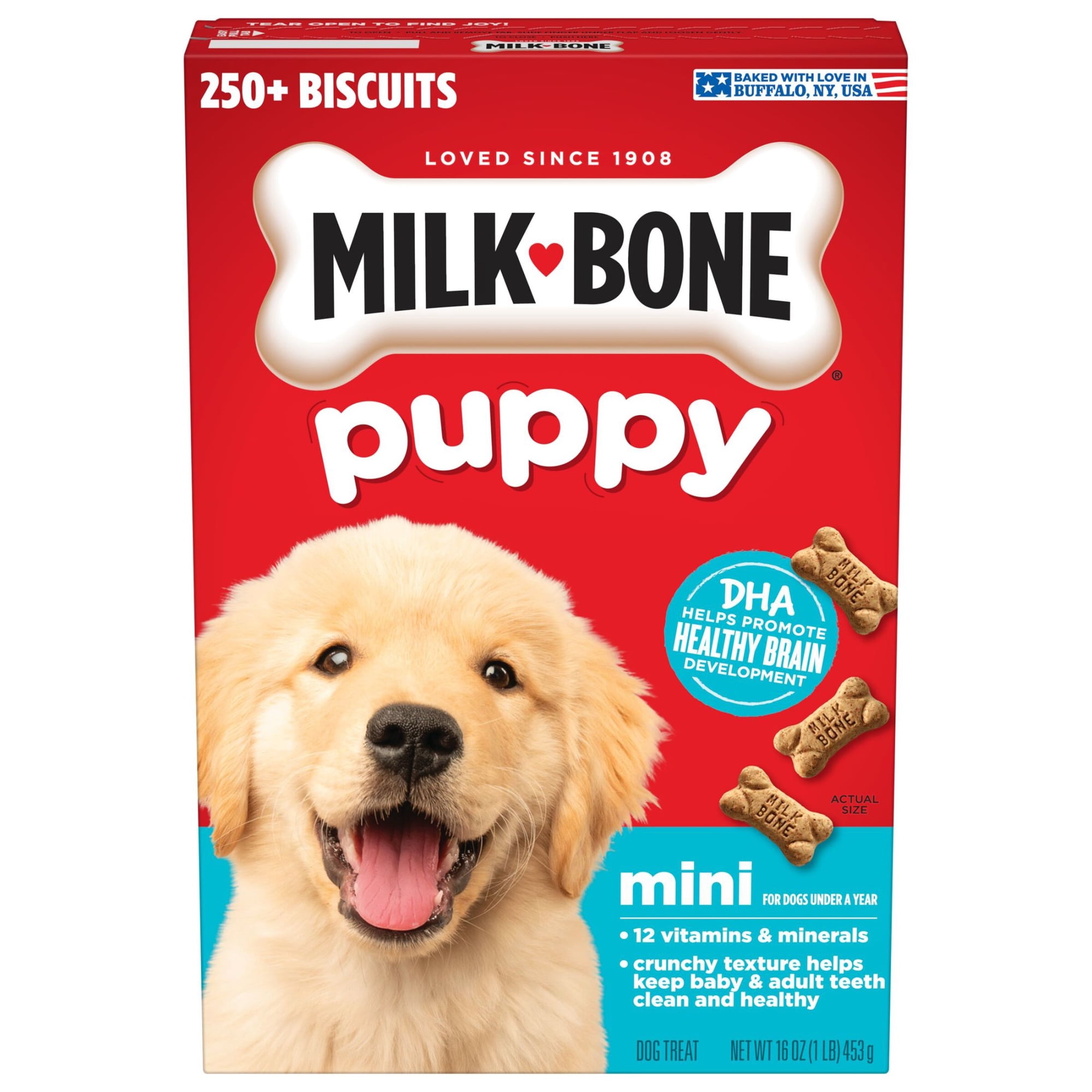 Milk Bone Puppy Original Biscuits, Dog Treats for Puppies, 16 oz Box