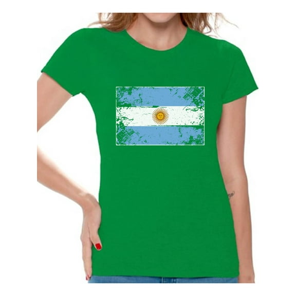 Awkward Styles Argentina Flag Shirt for Women Argentinian Soccer 2018 Tshirt Gifts from Argentina Flag of Argentina Argentinian Women Argentina Shirts for Women Argentina 2018 Tshirt Argentinian Gifts
