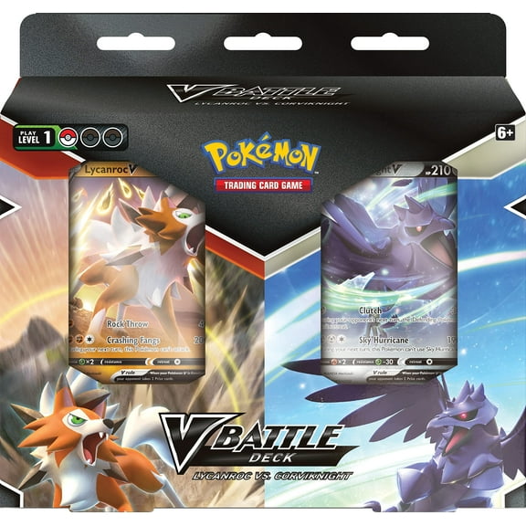 The Pokemon PKU80957 Pokemon V Battle Deck Lycanroc & Corviknight Card Game