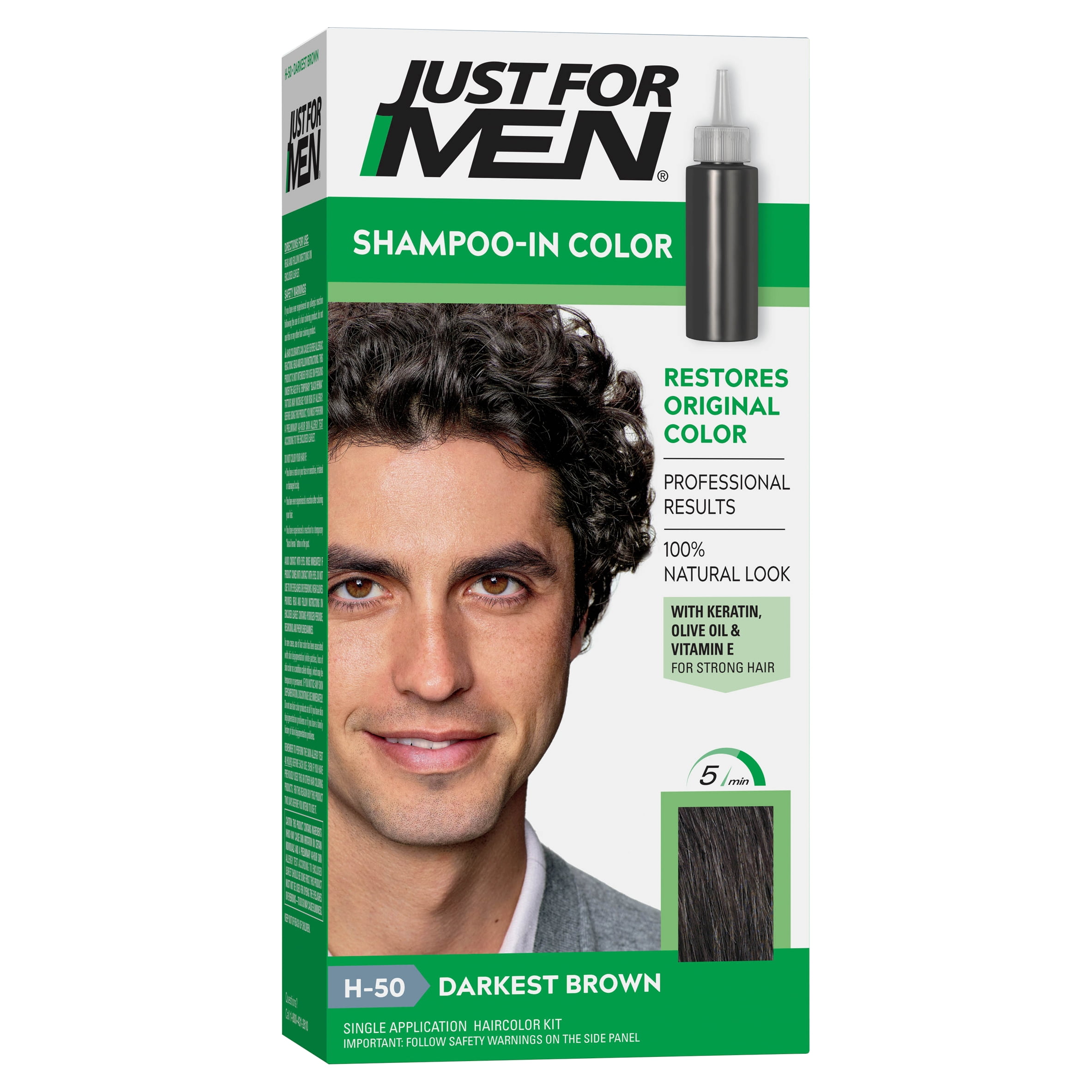 Just For Men Shampoo In Color Gray Hair Coloring For Men Jet Black H 60 Walmart Com Walmart Com