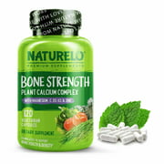 Naturelo Bone Strength Plant Based Calcium Complex - 120 Vegetarian Capsules