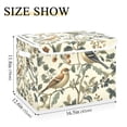 thumbnail image 5 of Yayeee Collapsible Cube Storage Bin with Lid Fabric Closet Decorative Basket with Handles, Green Birds, 5 of 7