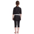thumbnail image 4 of Traje de baño para niñas Traje de baño para niños Conjunto modesto de Burkini Natación Playa-Negro-130 brillar Electrónica, 4 of 5
