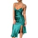 thumbnail image 1 of VISgogo Vestido sin espalda para mujer, verano, color sólido, correa de espagueti, sin mangas, de corte bajo, de una pieza para mujer, S/M/L/XL VISgogo  moda, 1 of 6