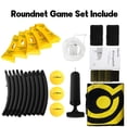 thumbnail image 2 of Roundnet Game, versión con 3 pelotas, disponible todo el día, juego de pelota de playa con tiras de luz, césped, playa, patio trasero, juego al aire libre para jugadores principiantes y profesionales, 2 of 7