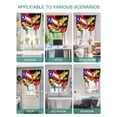 thumbnail image 5 of Puerto Rico Flag Tie Up Curtains for Windows 63 Inch Length Balloon Curtains Kitchen Adjustable Balloon Window Shade Frog Red Flower Summer Leaf Tie Up Valance Bathroom Curtain Window 46"x63", 5 of 6