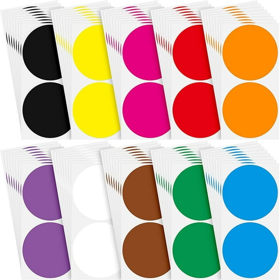 Lsupdaol 100 3 Inch Color Coding Sticker 10 Assorted Colors Circle Labels Dot Stickers Adhesive Round Stickers Solid Label Sticker for Inventory Organize File Classification
