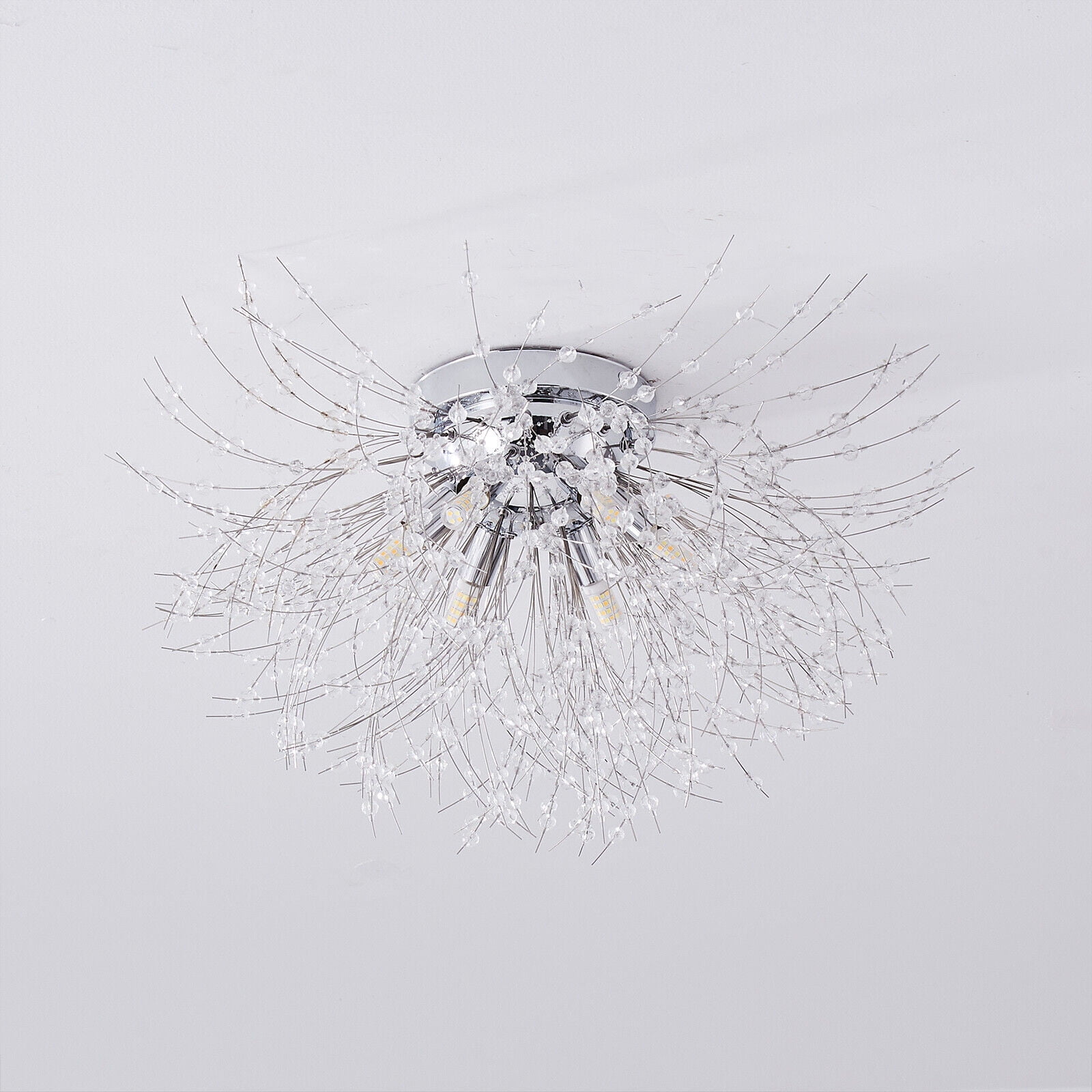 Crystal Sputnik Dandelion Firework Ceiling Light Fixture Pendant Lamp Chandelier