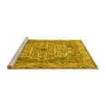 thumbnail image 2 of Ahgly Company Machine Washable Indoor Rectangle Medallion Yellow Traditional Area Rugs, 4' x 6', 2 of 4