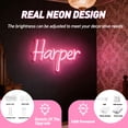 thumbnail image 2 of UPONRAY Single-line Custom Neon Signs, Customizable USB-Powered & Dimmable LED Neon Light, Stylish Wall Decor as Gifts for Bedroom, Home, Bar, Family, Lover, Friend, Cool White, 5 inch/2 Letters, 2 of 8