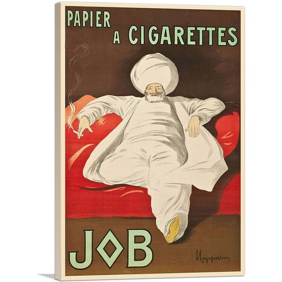ARTCANVAS Papier a cigarettes Job 1912 Canvas Art Print by Leonetto Cappiello - Size: 40" x 26" (1.50" Deep)