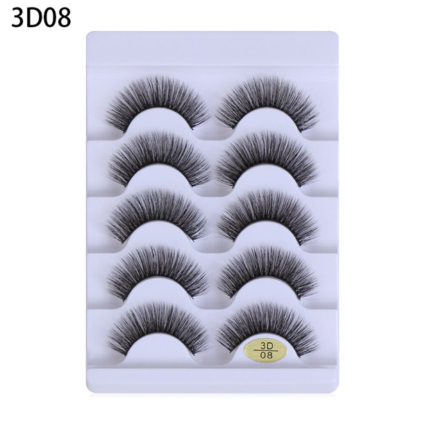 5 pares de pestañas postizas 3D, pestañas largas naturales, pestañas cruzadas, extensión de pestañas sin crueldad, maquillaje hecho a mano, herramienta de belleza Tan Jianjun unisex