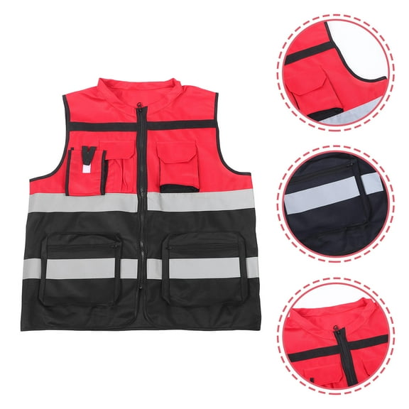 MIPCASE Durable High Visibility Safety Vest with Reflective Design for Traffic and Construction