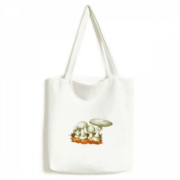 Delicious Fresh Mushroom Illustration Tote Canvas Bag Shopping Satchel Casual Handbag