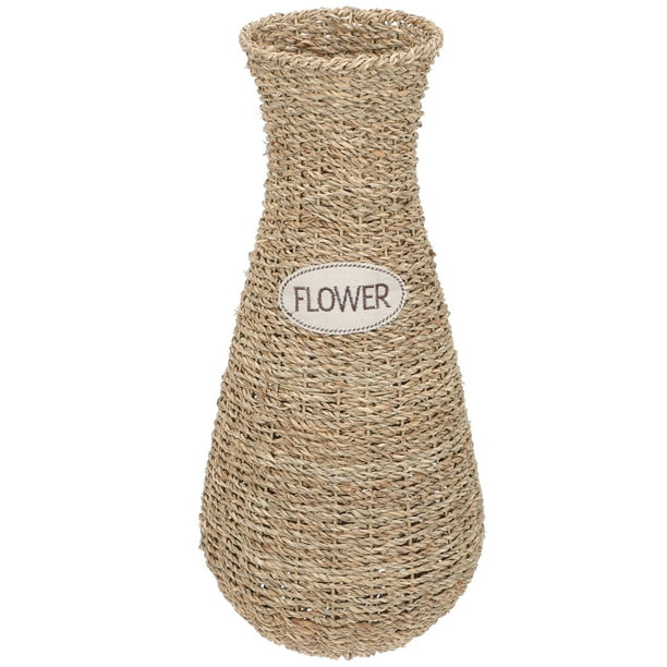 Florero tejido, soporte para plantas tejido, florero hecho a mano, soporte para flores secas