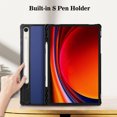 thumbnail image 2 of Fintie Slim Case for Samsung Galaxy Tab S9 11 Inch 2023 Model (SM-X710/X716B/X718U) with S Pen Holder, Ultra Thin Lightweight Tri-Fold Stand Cover with Auto Wake/Sleep, Navy, 2 of 8