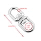 thumbnail image 3 of Eigraketly 2 piezas ganchos de presión de anillo giratorio de escalada Conector giratorio de ojo de doble punta para actividades al aire libre Dispositivos Escalada Eigraketly OD002934-00, 3 of 6