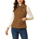 thumbnail image 1 of Chaqueta sin mangas con cremallera Inspire Chic para mujer, chaleco utilitario con bolsillos, 2XL, marrón, 1 of 6