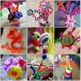 thumbnail image 5 of Limpiadores de pipas para manualidades, 300 unidades de varillas de chenilla roja de 6 mm x 30 cm, flexibles y retorcibles, ideales para esculpir y manualidades infantiles (300 unidades, verde), 5 of 5