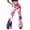 Pink, variant on Flare Leg Pants for Women High Waisted Trendy Printed Bell Bottoms Slim Fit Casual Pants Pink