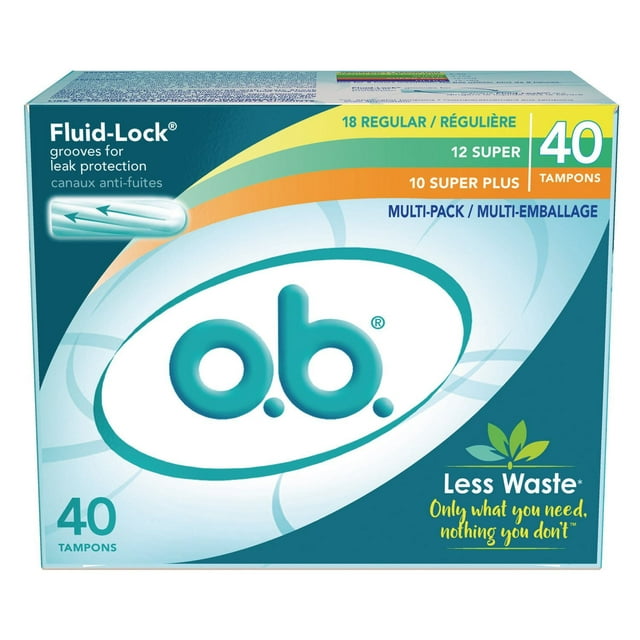 o.b. Original Non-Applicator Tampons Multipack Regular Super & Super Plus