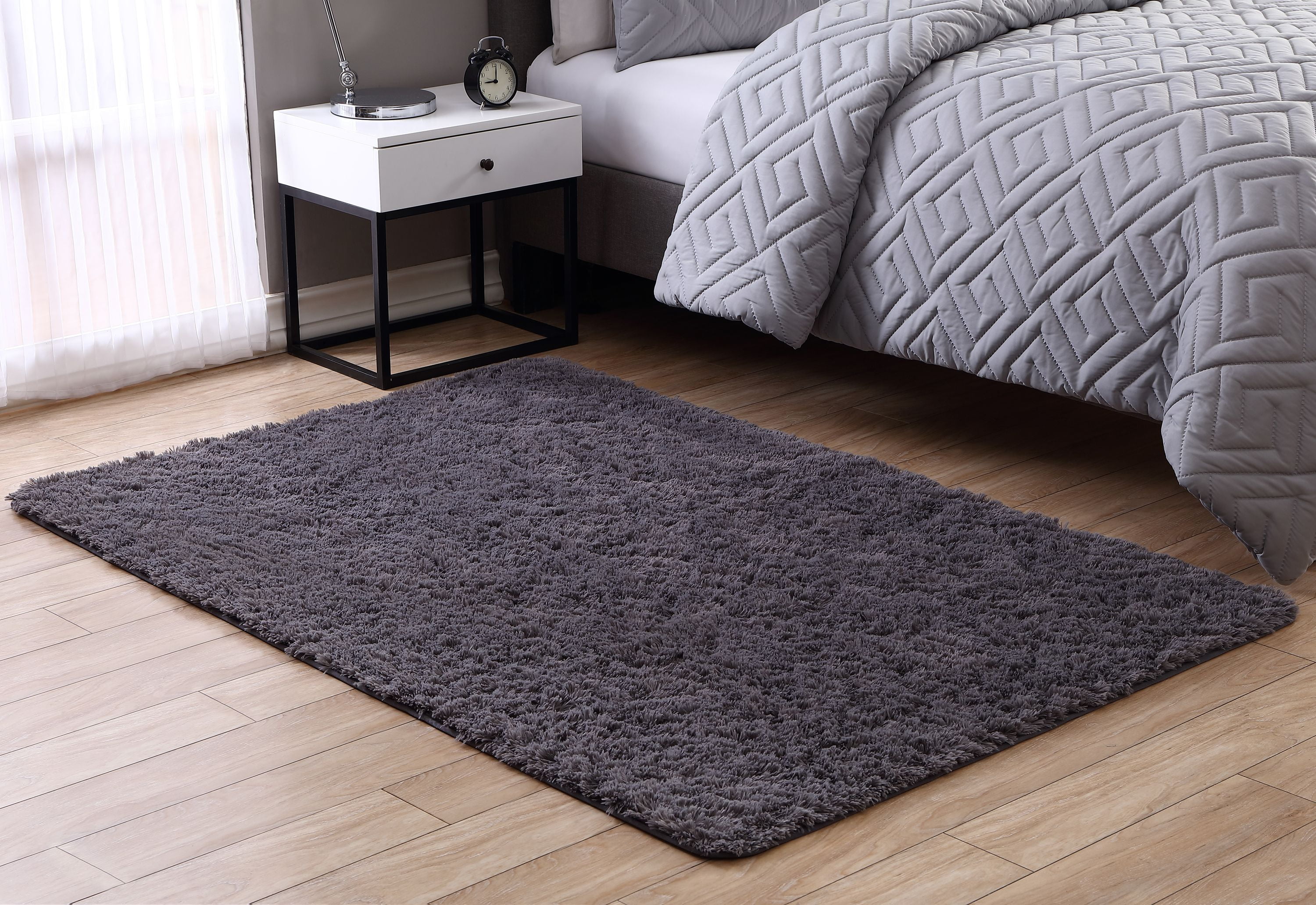 Mainstays Fuzzy Shag Area Rug, Multiple Colors and Sizes Available