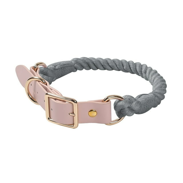 Ensemble de Laisse Colorée Tissée à la Main pour Chien, Collier pour Chien en Cuir