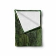 thumbnail image 2 of Nature Soft Flannel Fleece Throw Blanket, Deep Tropical Jungle Trees Foliage in the Woodland Himalayas Landscape, Cozy Plush for Indoor and Outdoor Use, 50" x 60", Green, by Ambesonne, 2 of 6