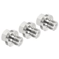 thumbnail image 1 of Unique Bargains M8x1 Male Plug Stainless Steel Thread Hex Head Socket Solid Pipe Fitting 3 Pack, 1 of 5