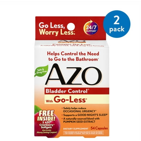 Azo Bladder Control >> 2 Pack Azo Bladder Control With Go Less Capsules 54 Ct Walmart Com Azo Bladder Control >> 2 Pack Azo Bladder Control With Go Less Capsules 54 Ct Walmart Com