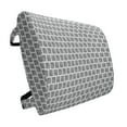 thumbnail image 1 of Abstract Lumbar Pillow, Square Shapes with Doodle Little Dots Retro Style Halftone Effect Design, Soft Back Cushion for Office Chairs with Adjustable Straps, 14" x 13", Black and Coconut, by Ambesonne, 1 of 7