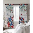 thumbnail image 4 of Independence Day Blackout Curtains for Bedroom Living Room Darkening Curtains 54 Inch Long Eucalyptus Leaves Country Wood Grain Short Curtain for Small Window Treatment Grommet Drapes 52"x54"x2, 4 of 9