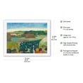 thumbnail image 2 of Haystacks in Brittany - France - From an Original Color Painting by Paul Gauguin c.1890 - Japanese Unryu Rice Paper Art Print (Unframed) 17 x 22 in, 2 of 4