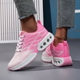 thumbnail image 4 of Rokment Womens Running Tennis Shoes 2026 Spring Fall Breathable Comfy Air Cushion Cross-Training Jogging Walking Fashion Sneakers Pink Size 6.5, 4 of 6