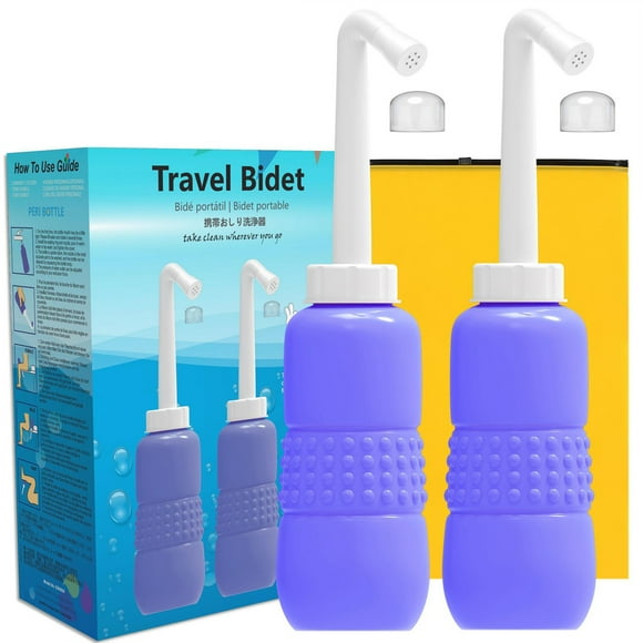 TFixol Lot de 2 Bidets Portatifs pour Toilette 450 ml Bidet de Voyage 15 Oz Bidet Personnel à Main Bouteille Vide Nettoyant pour Accouchement pour Camping en Plein Air Voyage Conducteur Hygiène Personnelle
