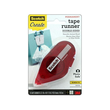 Glossy Permanent Adhesive - Scotch Adhesive Dot Runner Permanent 49'